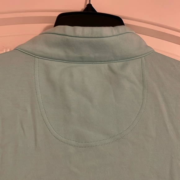 PETER MILLAR women’s size large light blue long sleeve 100% cotton fulll zip  up - Picture 8 of 10